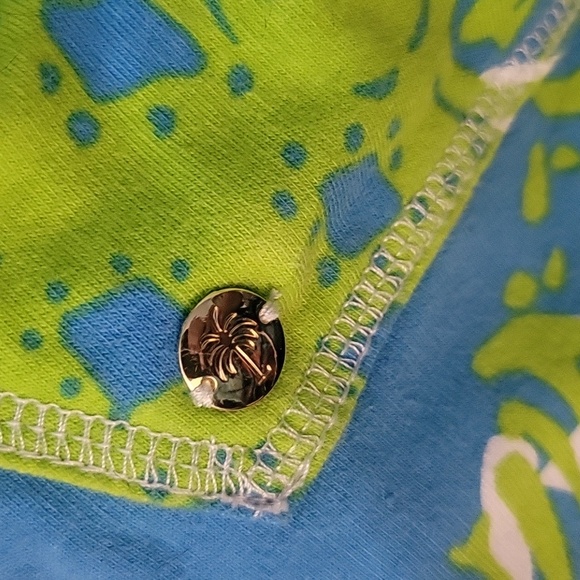 Lilly Pulitzer Skipper Popover Roar Of The Jungle ½ Zip Terrycloth Sweatshirt SM - Picture 14 of 14